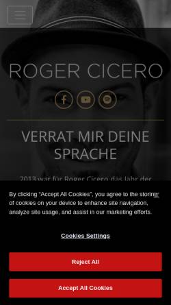 Vorschau der mobilen Webseite www.rogercicero.de, Cicero, Roger