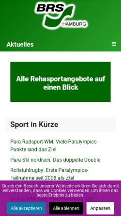 Vorschau der mobilen Webseite www.brs-hamburg.de, Behinderten- und Rehabilitations-Sportverband Hamburg e.V.