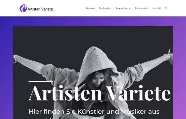 Vorschau von artisten-variete.de, Artistenverzeichnis