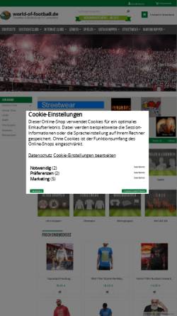 Vorschau der mobilen Webseite www.world-of-football.de, World of Football GmbH