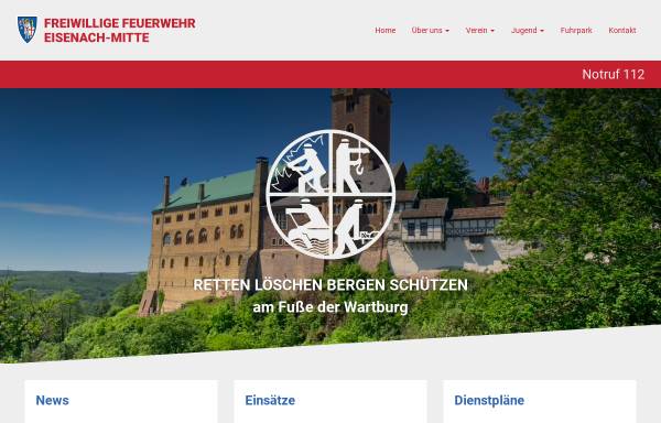 Vorschau von www.feuerwehr-eisenach.de, Freiwillige Feuerwehr Eisenach-Mitte