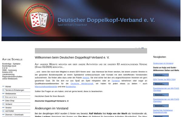 Vorschau von www.doko-verband.de, Deutscher Doppelkopfverband e.V.