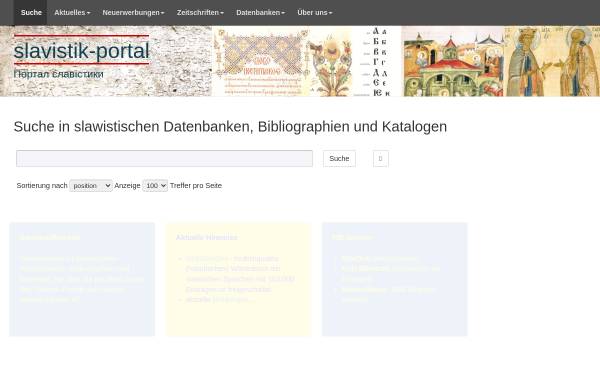 Vorschau von www.slavistik-portal.de, Slavistik-Portal