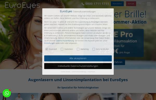 Vorschau von www.euroeyes.de, EuroEyes Kliniken
