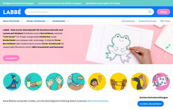 Vorschau von www.labbe.de, Ideenbank für Kinder