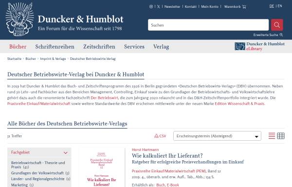 Vorschau von www.betriebswirteverlag.de, Deutscher Betriebswirte-Verlag