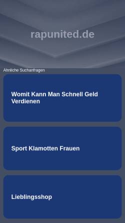 Vorschau der mobilen Webseite rapunited.de, Rapunited