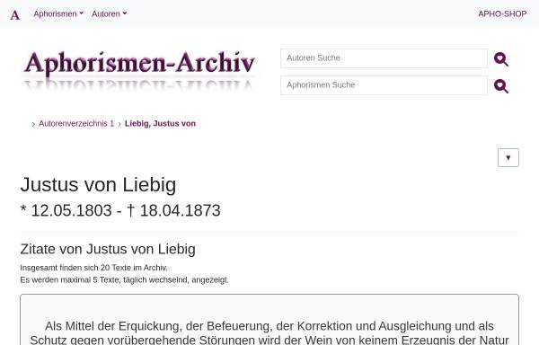 Vorschau von aphorismen-archiv.de, Liebig, Justus Freiherr von (1803-1873)