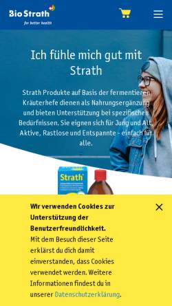 Vorschau der mobilen Webseite bio-strath.com, Bio-Strath AG
