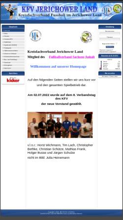 Vorschau der mobilen Webseite www.kfv-fussball-jl.com, Kreisfachverband Fußball Jerichower Land