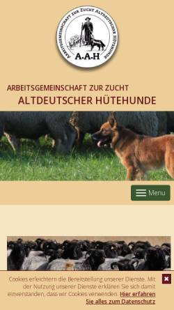 Vorschau der mobilen Webseite www.a-a-h.de, Arbeitsgemeinschaft Altdeutsche Hütehunde