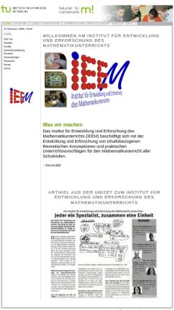 Vorschau der mobilen Webseite www.mathematik.tu-dortmund.de, Institut für Entwicklung und Erforschung des Mathematikunterrichts