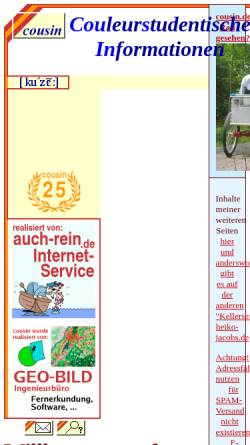 Vorschau der mobilen Webseite www.cousin.de, Couleurstudentische Informationen Karlsruhe