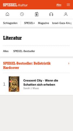 Vorschau der mobilen Webseite gutenberg.spiegel.de, Projekt Gutenberg-DE