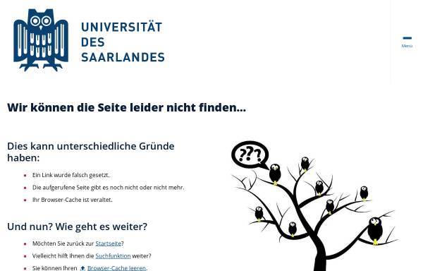 Vorschau von www.klassarch.uni-saarland.de, Institut für Klassische Archäologie der Universität des Saarlandes