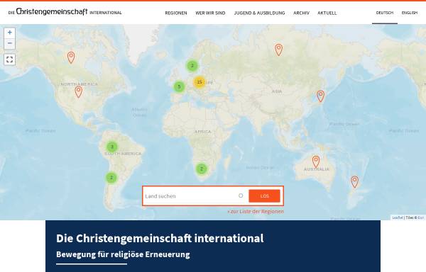 Vorschau von christengemeinschaft.org, Die Christengemeinschaft - Bewegung für religiöse Erneuerung