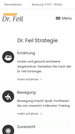 Vorschau der mobilen Webseite dr-feil.com, Forschungsgruppe Dr. Feil