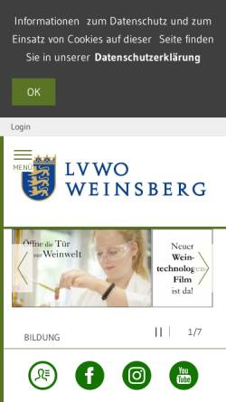 Vorschau der mobilen Webseite www.landwirtschaft-bw.info, Staatliche Lehr- und Versuchsanstalt Weinsberg