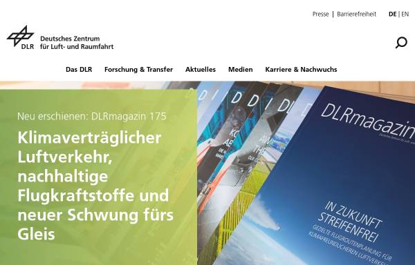 Vorschau von www.dlr.de, Deutsches Zentrum für Luft- und Raumfahrt