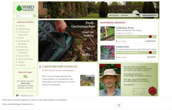 Vorschau von www.gartenbedarf-versand.de, Gartenbedarf-Versand, Richard Ward
