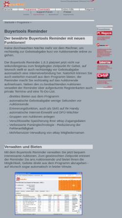 Vorschau der mobilen Webseite www.buyertools.de, Buyertools Reminder