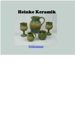 Vorschau der mobilen Webseite www.heinke-keramik.de, Heinke-Keramik