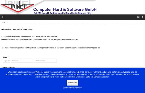 Vorschau von www.trinet.de, Trinet Computer Hard- & Software GmbH