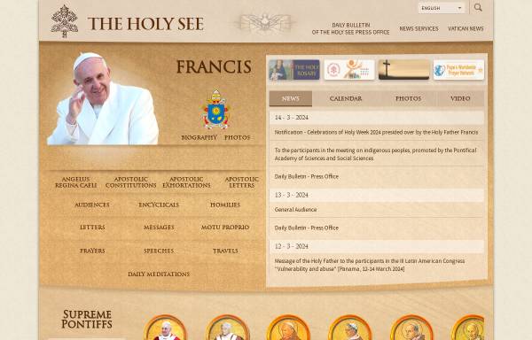 Vorschau von www.vatican.va, Der Heilige Stuhl