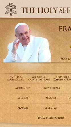 Vorschau der mobilen Webseite www.vatican.va, Der Heilige Stuhl