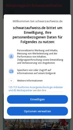 Vorschau der mobilen Webseite www.schwarzaufweiss.de, Schwarz auf Weiss