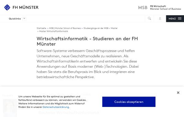 Vorschau von www.fh-muenster.de, Wirtschaftsinformatik Fachhochschule Münster
