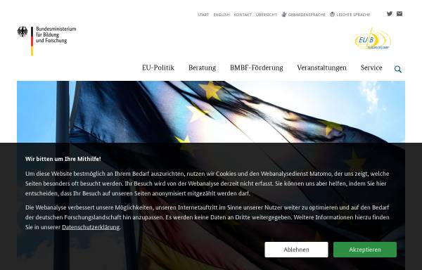 Vorschau von www.eubuero.de, EURYDICE - Das Informationsnetz zum Bildungswesen in Europa
