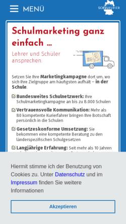 Vorschau der mobilen Webseite schulkurier.de, Der Schulkurier GbR