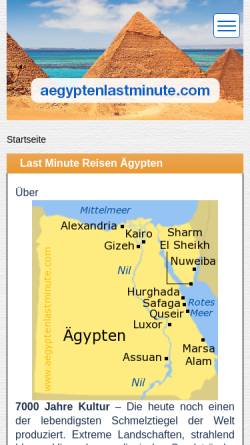 Vorschau der mobilen Webseite www.aegypten-last-minute.com, Aegypten Last Minute.com