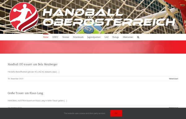 Vorschau von www.ooehandball.at, Handballverband Oberösterreich