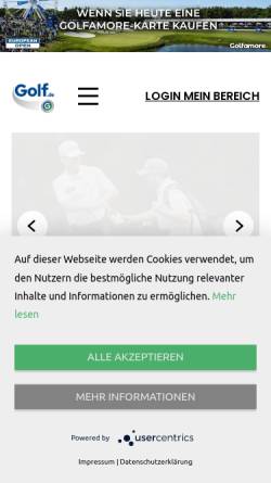 Vorschau der mobilen Webseite www.golf.de, Deutscher Golf-Verband