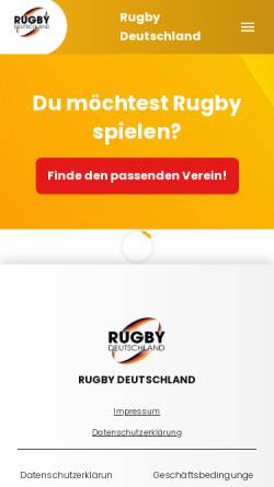 Vorschau der mobilen Webseite www.rugby-verband.de, Deutscher Rugby-Verband