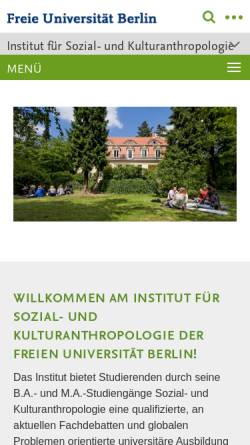 Vorschau der mobilen Webseite www.polsoz.fu-berlin.de, Institut für Ethnologie der FU Berlin