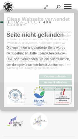 Vorschau der mobilen Webseite www.uni-salzburg.at, Zentrum für Gastrosophie an der Paris-Lodron-Universität Salzburg