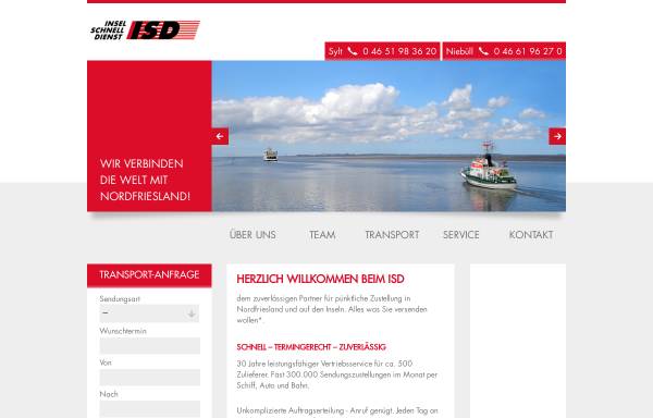 Vorschau von www.inselschnelldienst.de, ISD Insel-Schnelldienst GmbH