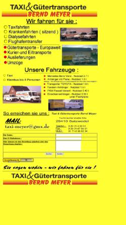 Vorschau der mobilen Webseite www.taxi-transporte-meyer.de, Meyer, Bernd