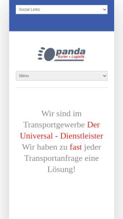 Vorschau der mobilen Webseite www.pandakurier.de, Panda Kurier Express & Logistik