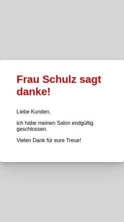 Vorschau der mobilen Webseite frauschulz-hamburg.de, Frau Schulz' musikalischer Frisiersalon