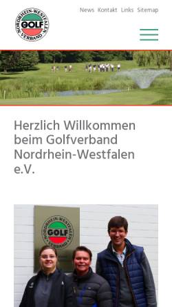 Vorschau der mobilen Webseite www.gvnrw.de, Golfverband Nordrhein-Westfalen e.V.