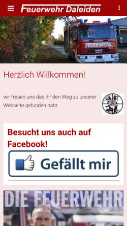Vorschau der mobilen Webseite www.feuerwehr-daleiden.de, Feuerwehr Daleiden