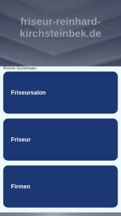 Vorschau der mobilen Webseite friseur-reinhard-kirchsteinbek.de, Friseur Reinhard