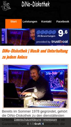 Vorschau der mobilen Webseite www.dino-diskothek.com, DiNo - Diskothek