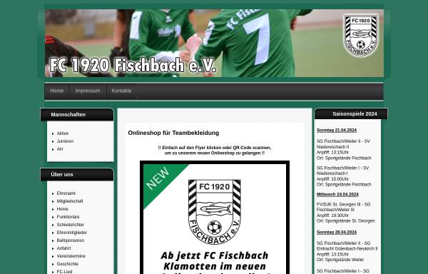 Vorschau von www.fc-fischbach.de, FC 1920 Fischbach e.V.