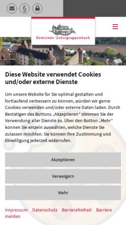 Vorschau der mobilen Webseite www.untergruppenbach.de, Untergruppenbach