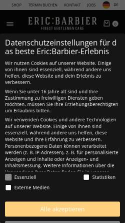Vorschau der mobilen Webseite www.eric-barbier.de, Herrensalon 